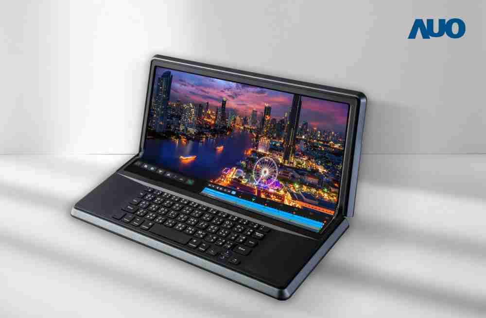 CG电子14.6吋Micro LED折迭显示屏幕，，搭配半径4mm的弯折绞炼，，以及高画素、、、、高亮度、、、高对比度的显示技术特点，，，，即便在大视角下仍保有绝佳色相与亮度